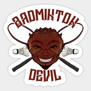 Badminton Devil Sticker